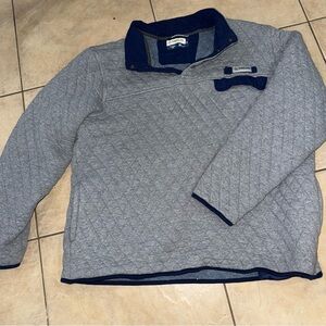 Magellan Outdoors Blue and Gray Quilted Pullover
